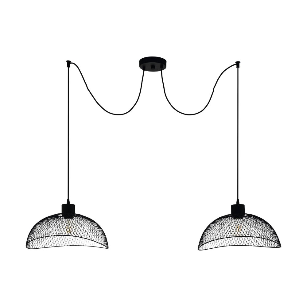 Eglo Leuchten POMPEYA Hängeleuchte Schwarz, 2-flammig main product photo