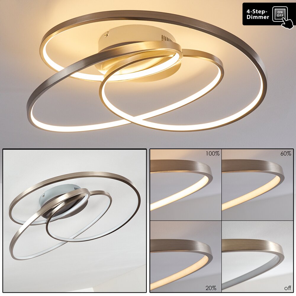 Chute Deckenleuchte LED Nickel-Matt, 1-flammig main product photo