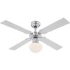 Globo CHAMPION Deckenventilator Chrom, Edelstahl, Weiß, 1-flammig