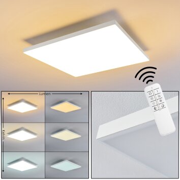 Salmi Deckenpanel LED Weiß, 1-flammig, Fernbedienung