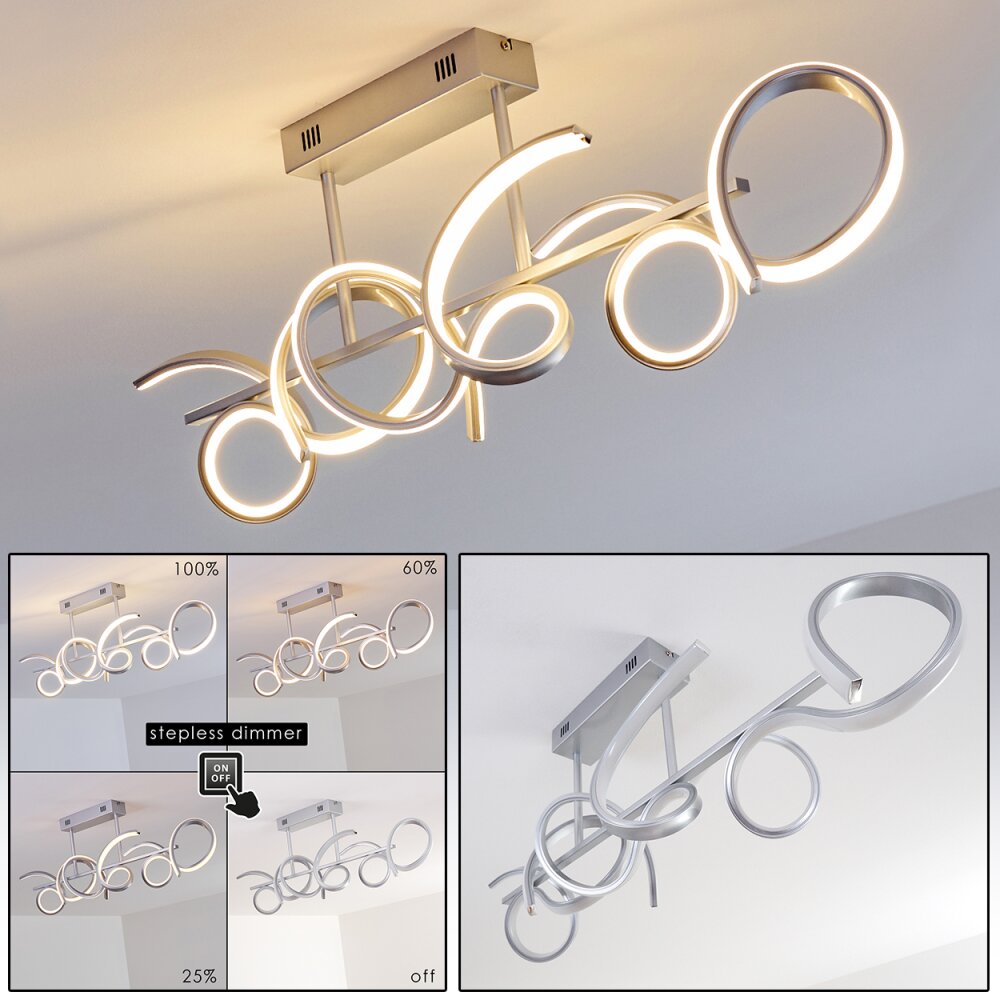 Lavaca Deckenleuchte LED Silber, 1-flammig main product photo