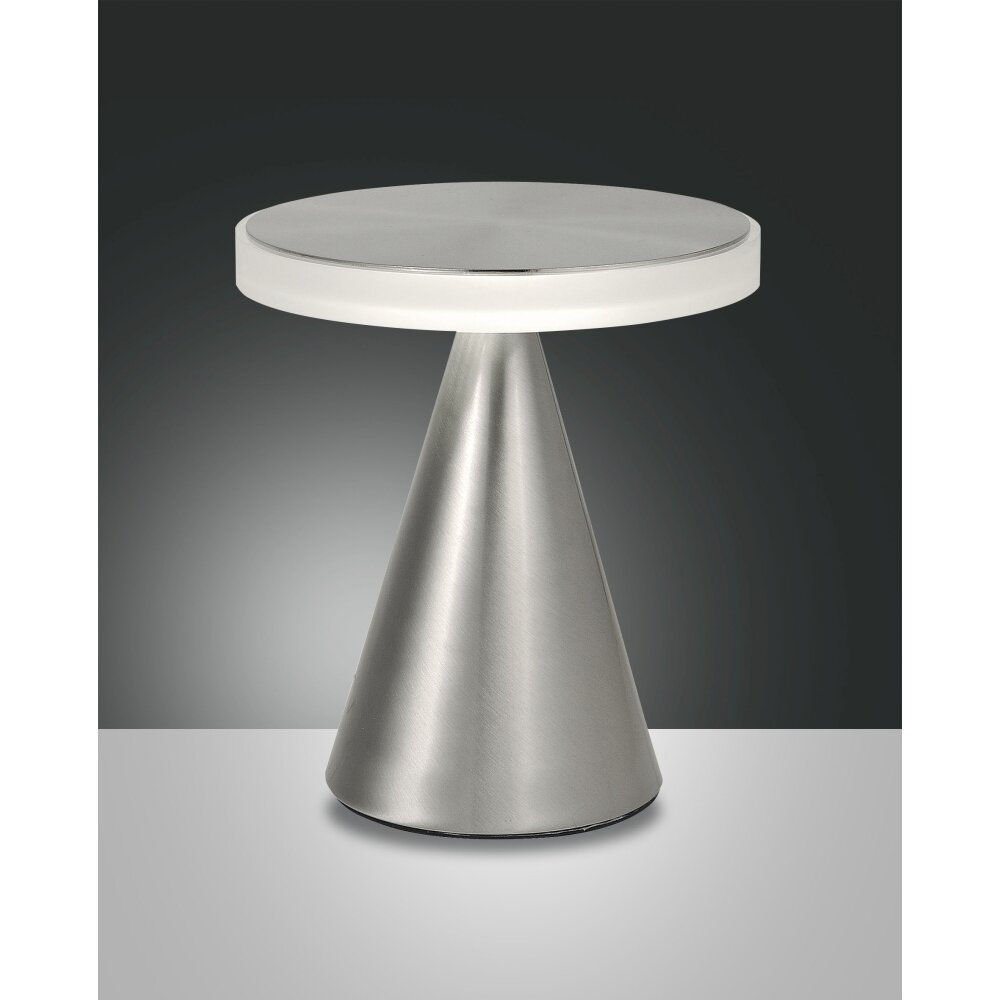Fabas Luce Neutra Tischleuchte LED Nickel-Matt, 1-flammig main product photo