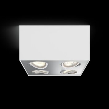 Philips Box Deckenleuchte LED Weiß, 4-flammig