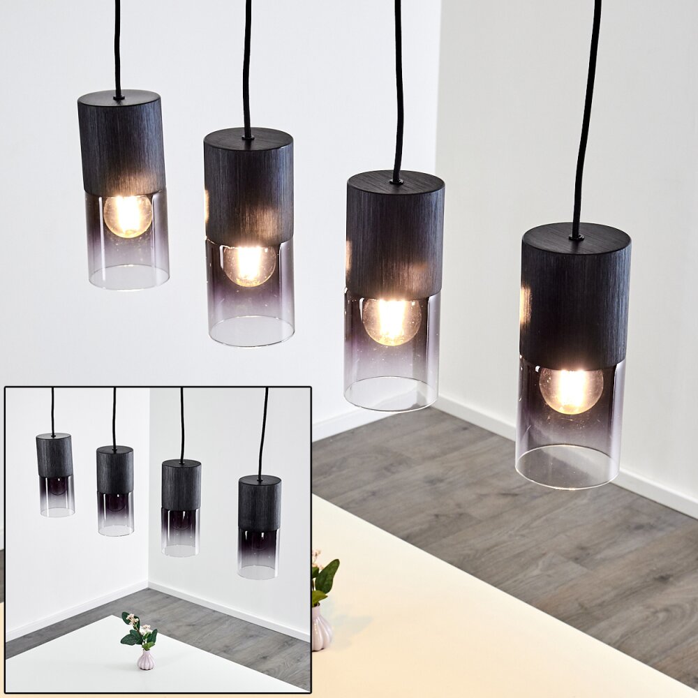 Kuparuk Hängeleuchte Schwarz, 4-flammig main product photo
