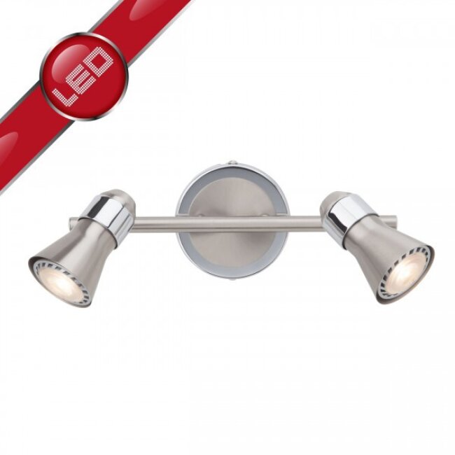 Wandleuchte Nickel-Matt, 1-flammig - Modern - Innenbereich - Eckig Wandleuchte Nickel-Matt, 1-flammig - Modern - Innenbereich - Eckig