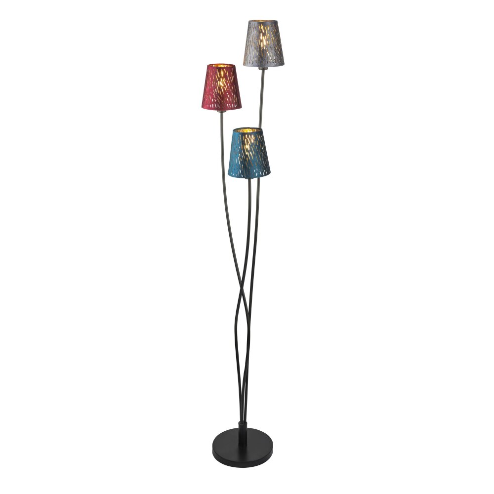 Globo TICON Stehleuchte Schwarz, 3-flammig main product photo