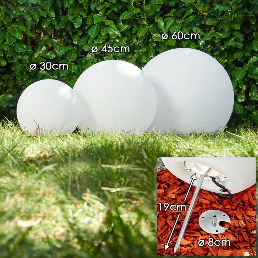 Arslev Kugelleuchten 3-er Set Weiß, 3-flammig main product photo