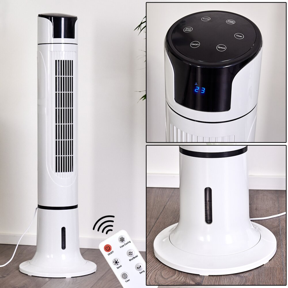 Urbino Tower Standventilator Schwarz, Weiß, Fernbedienung main product photo