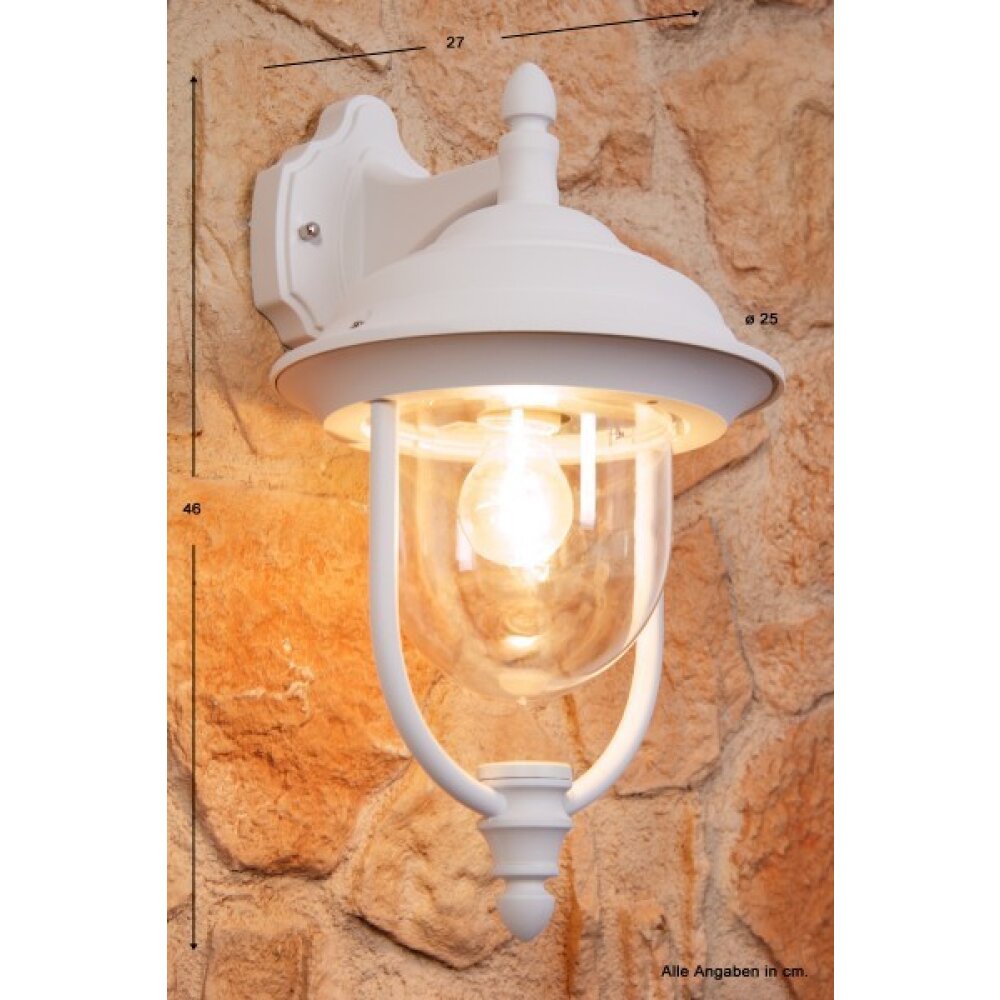 Konstsmide PARMA Wandleuchte Transparent, Klar, Weiß, 1-flammig main product photo