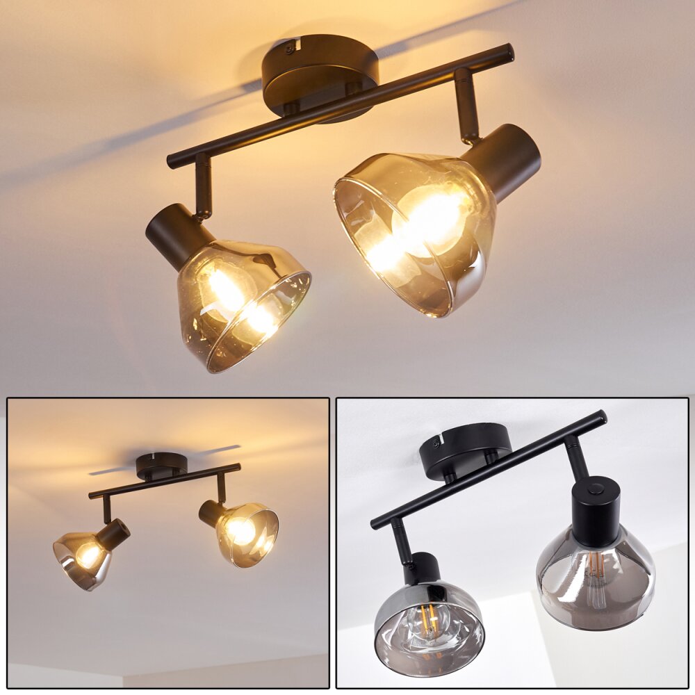 Tyksov Deckenleuchte Schwarz, 2-flammig main product photo