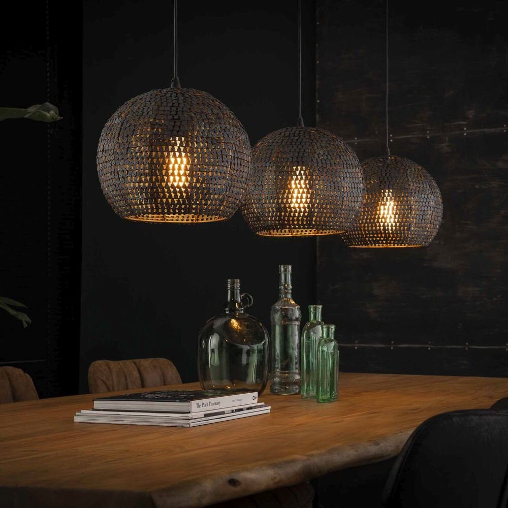 Ommerlanderwijk Pendelleuchte Braun, Schwarz, 3-flammig main product photo