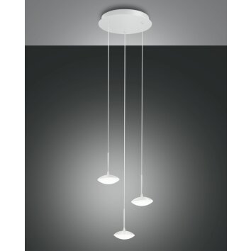 Fabas Luce Hale Pendelleuchte LED Weiß, 3-flammig