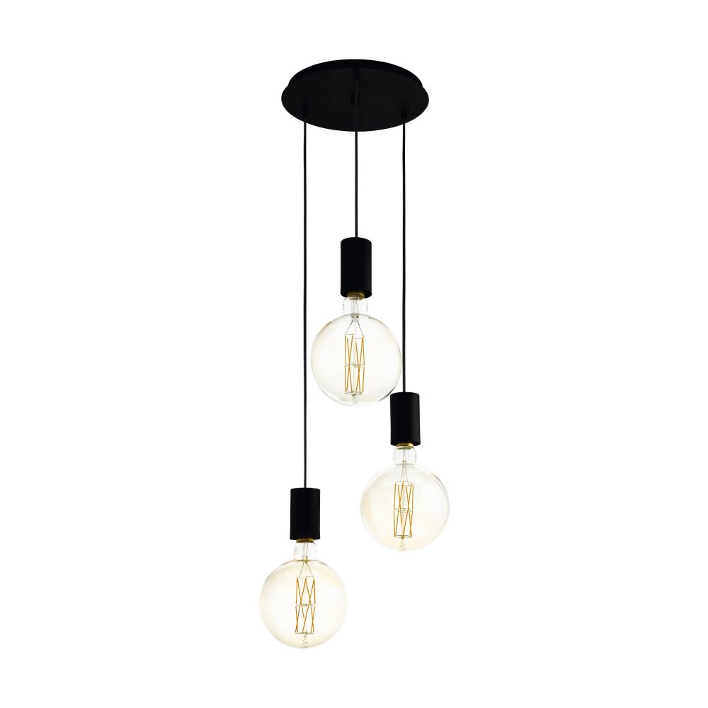 Eglo Leuchten POZUETA Hängeleuchte Schwarz, 3-flammig main product photo