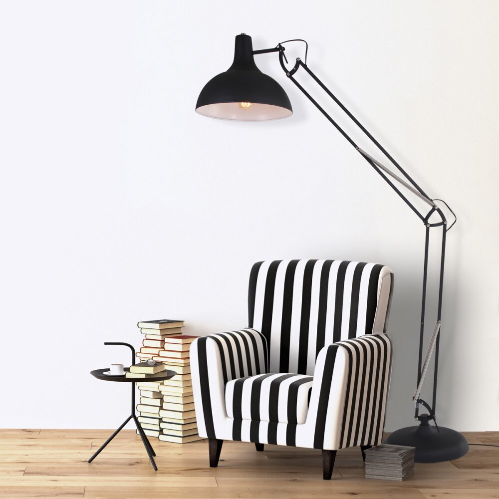 Steinhauer Mexlite Stehleuchte Schwarz, 1-flammig main product photo