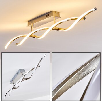 Dundas Deckenleuchte LED Edelstahl, 2-flammig Dundas Deckenleuchte LED Edelstahl, 2-flammig