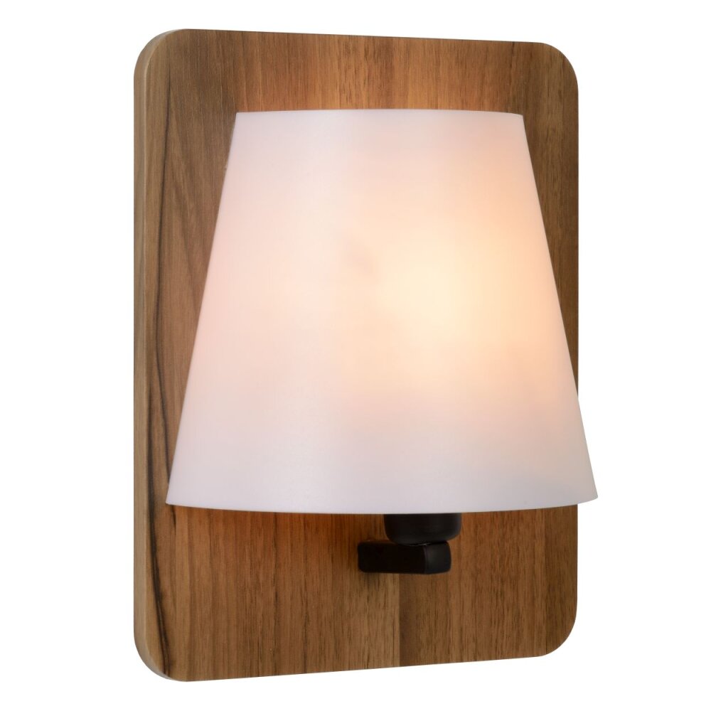 Lucide IDAHO Wandleuchte Holz dunkel, 1-flammig main product photo