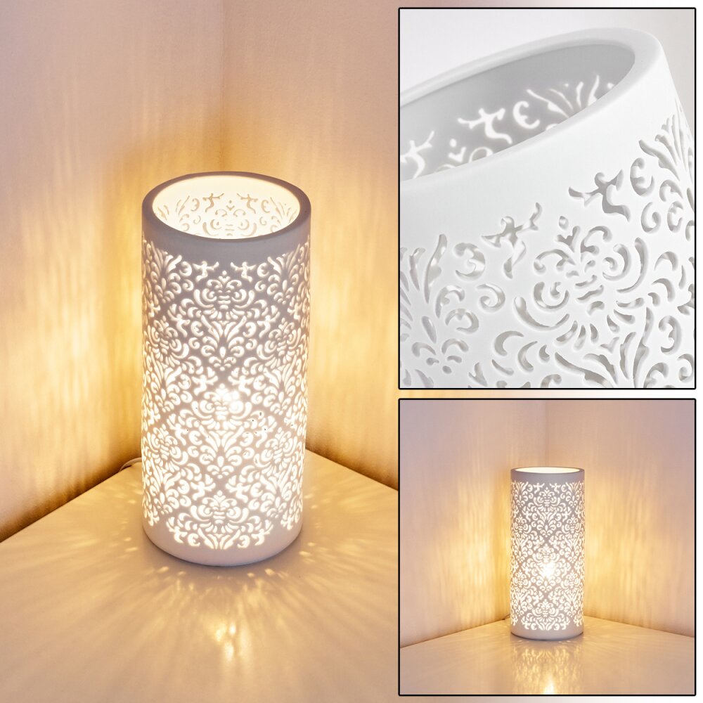 Aberjona Tischleuchte Weiß, 1-flammig main product photo