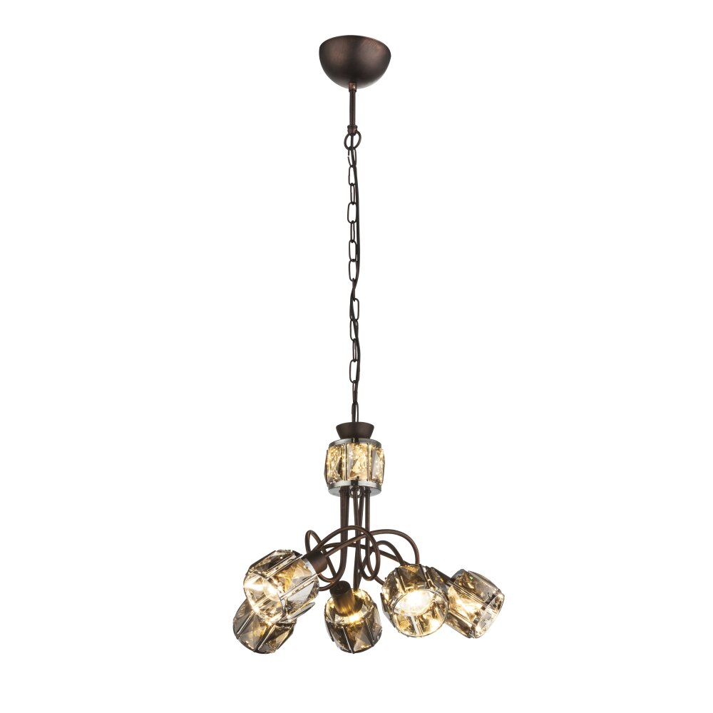 Globo AMBER Hängeleuchte Bronze, 5-flammig main product photo