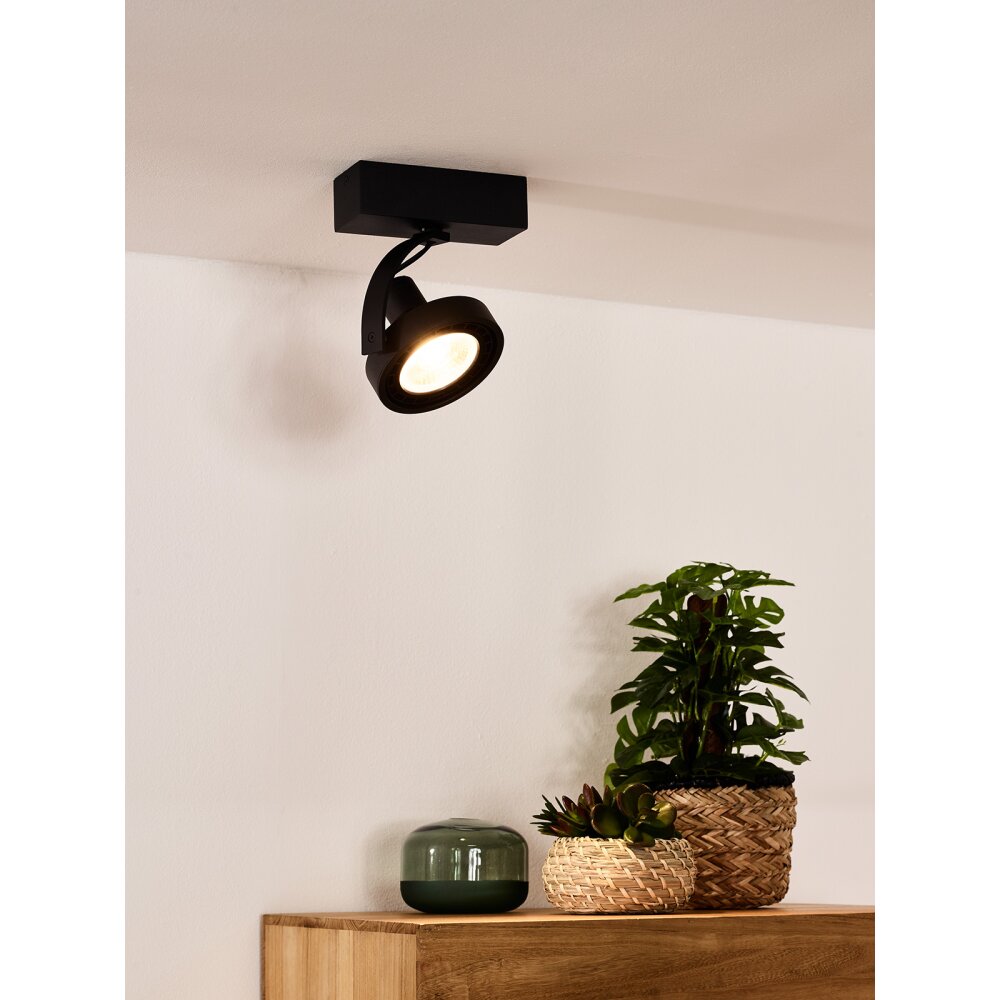 Lucide DORIAN Deckenspot LED Schwarz, 1-flammig main product photo