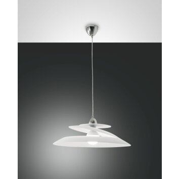 Fabas Luce Aragon Pendelleuchte Chrom, 1-flammig