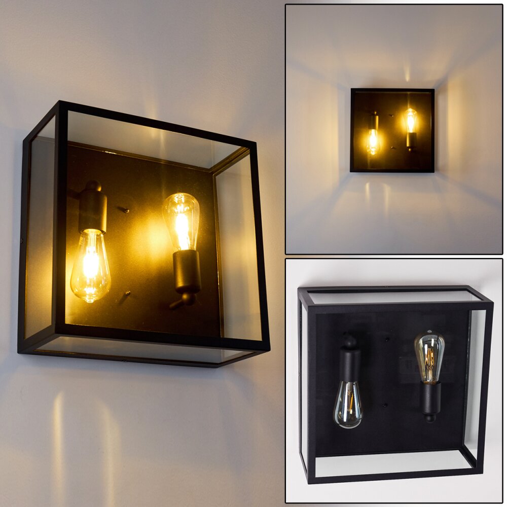 Moatize Wandleuchte Schwarz, 2-flammig main product photo