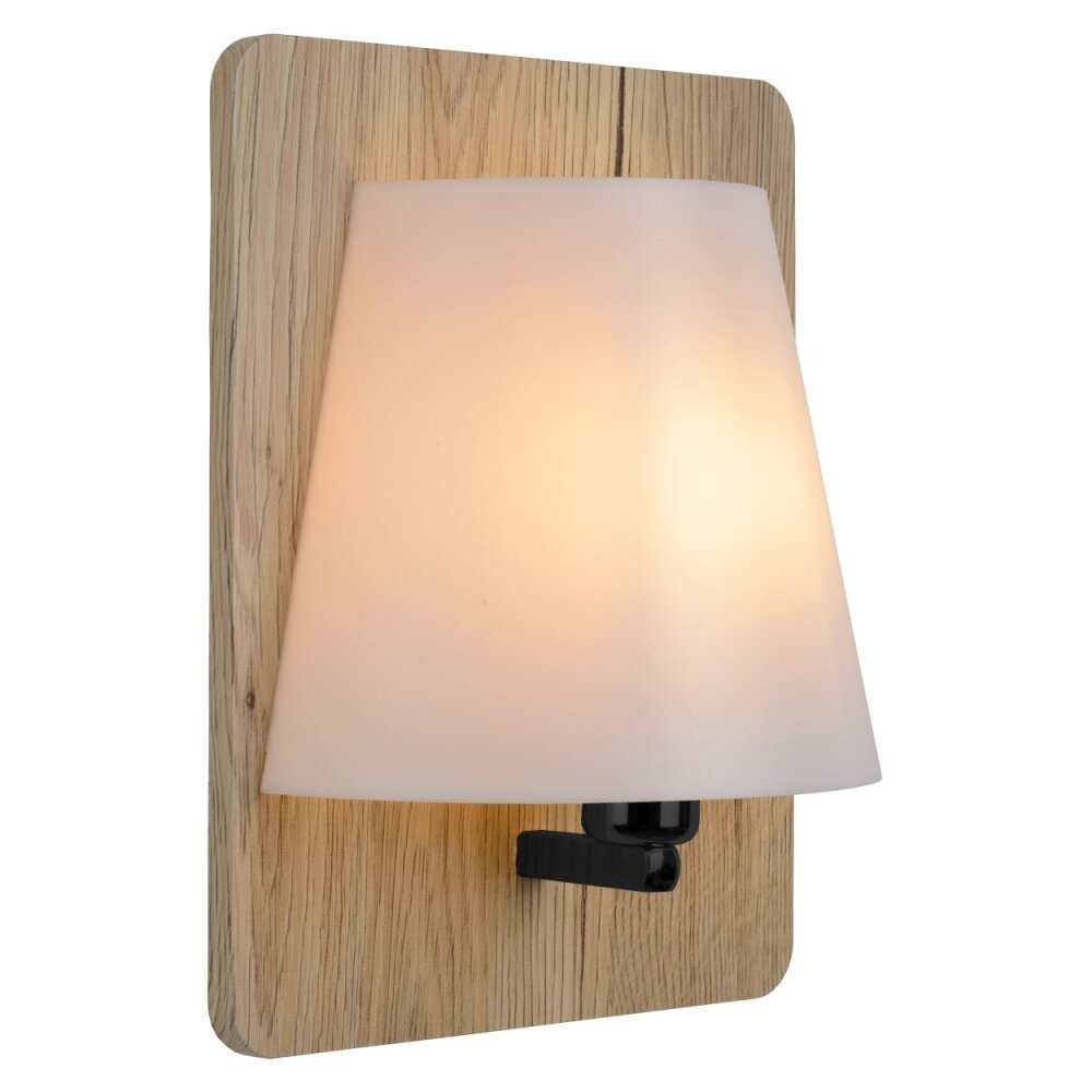 Lucide IDAHO Wandleuchte Holz dunkel, 1-flammig main product photo