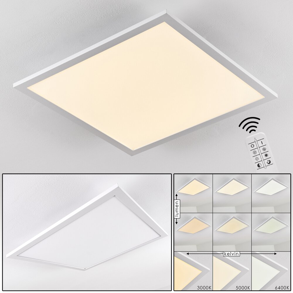 Salmi Deckenpanel LED Aluminium, Weiß, 1-flammig main product photo