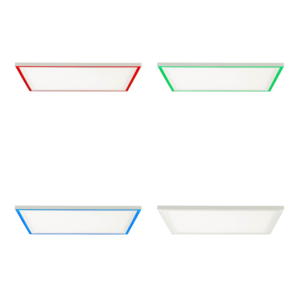 Brilliant Lanette Aufbaupaneel LED Weiß, 1-flammig, Fernbedienung, Farbwechsler