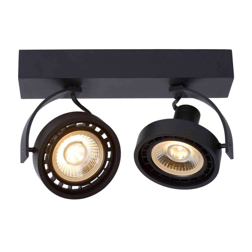 Lucide DORIAN Deckenspot LED Schwarz, 2-flammig main product photo