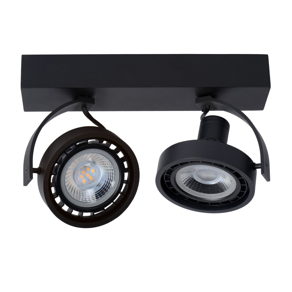 Lucide DORIAN Deckenspot LED Schwarz, 2-flammig