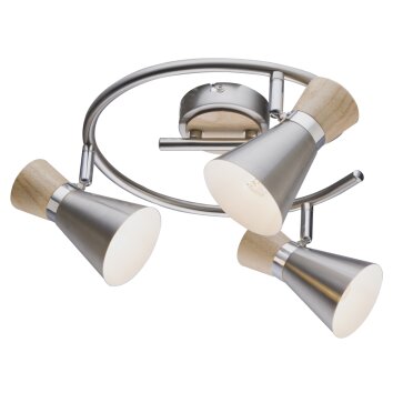 Globo Deckenstrahler Nickel-Matt, 3-flammig Globo Deckenstrahler Nickel-Matt, 3-flammig