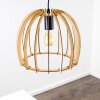 Wutt Pendelleuchte Holz hell, Schwarz, 1-flammig