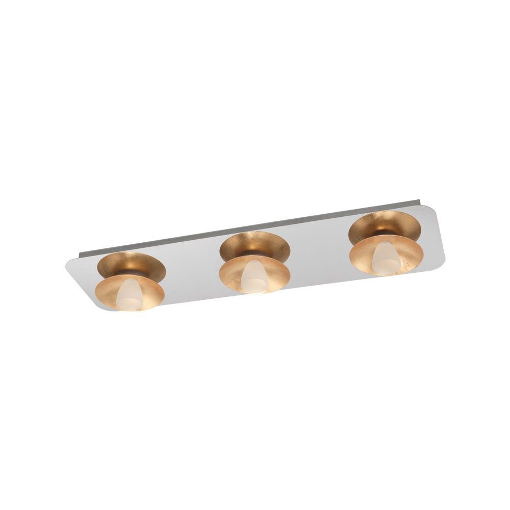 Eglo TORANO Deckenleuchte LED Chrom, Gold, 3-flammig main product photo