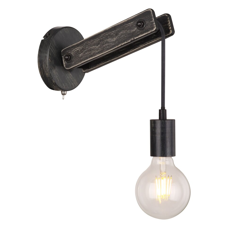 Globo VISSO Wandleuchte Schwarz, 1-flammig main product photo