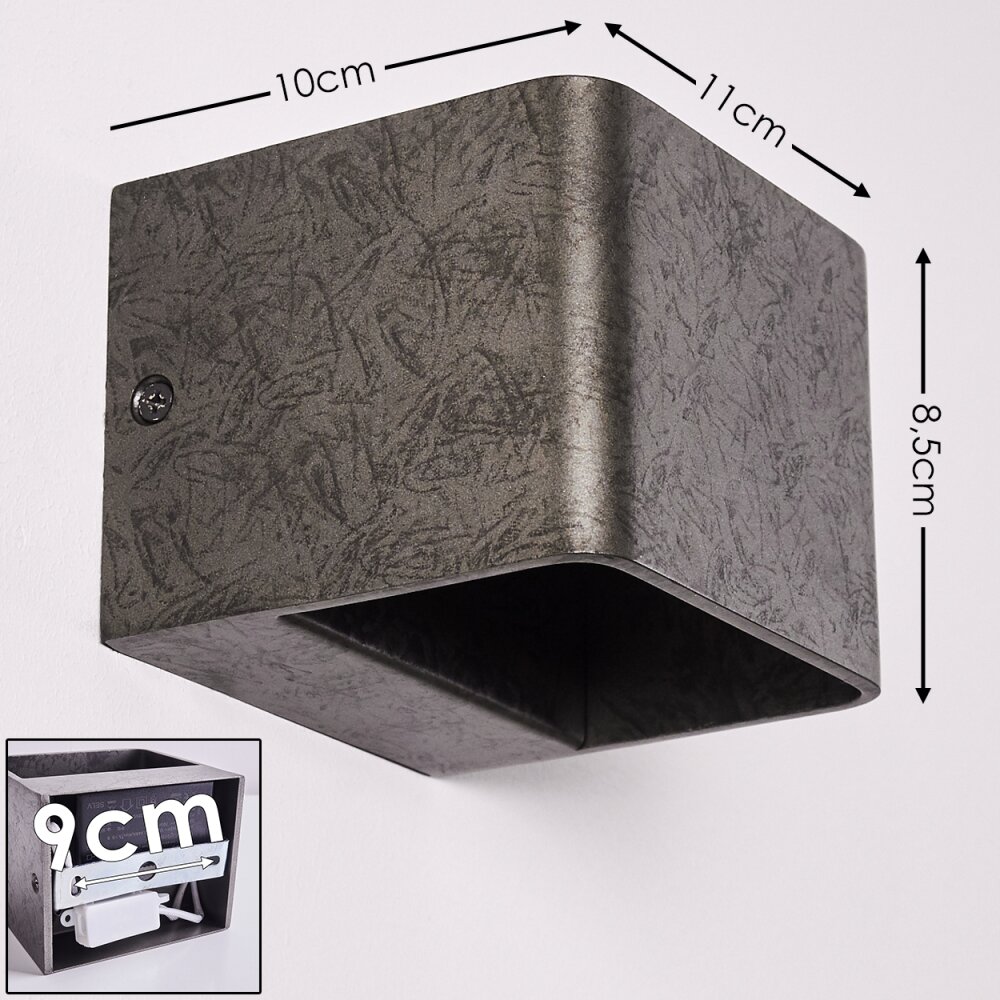 Chuitna Wandleuchte LED Nickel-Matt, 1-flammig