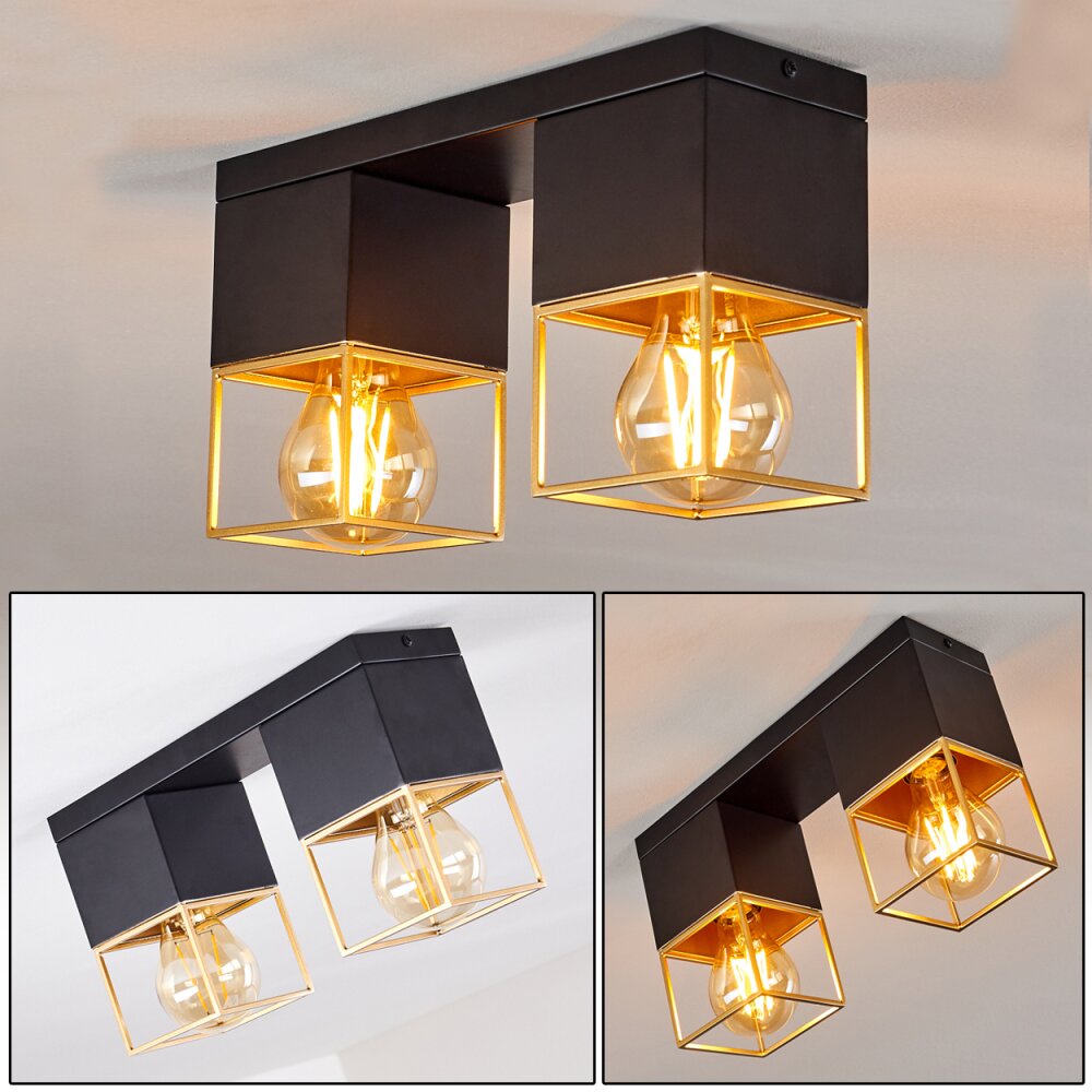 Agawam Deckenleuchte Schwarz, 2-flammig main product photo