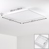 Salmi Deckenpanel LED Aluminium, Weiß, 1-flammig