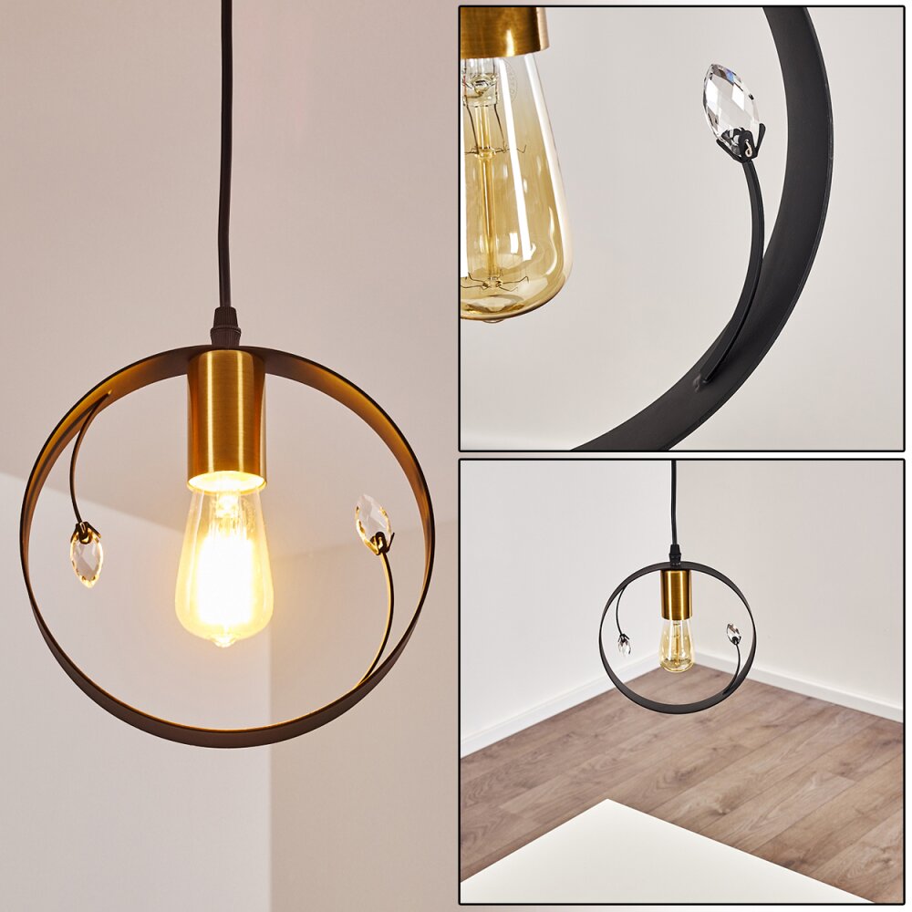 Leentje Hängeleuchte Schwarz-Gold, 1-flammig main product photo