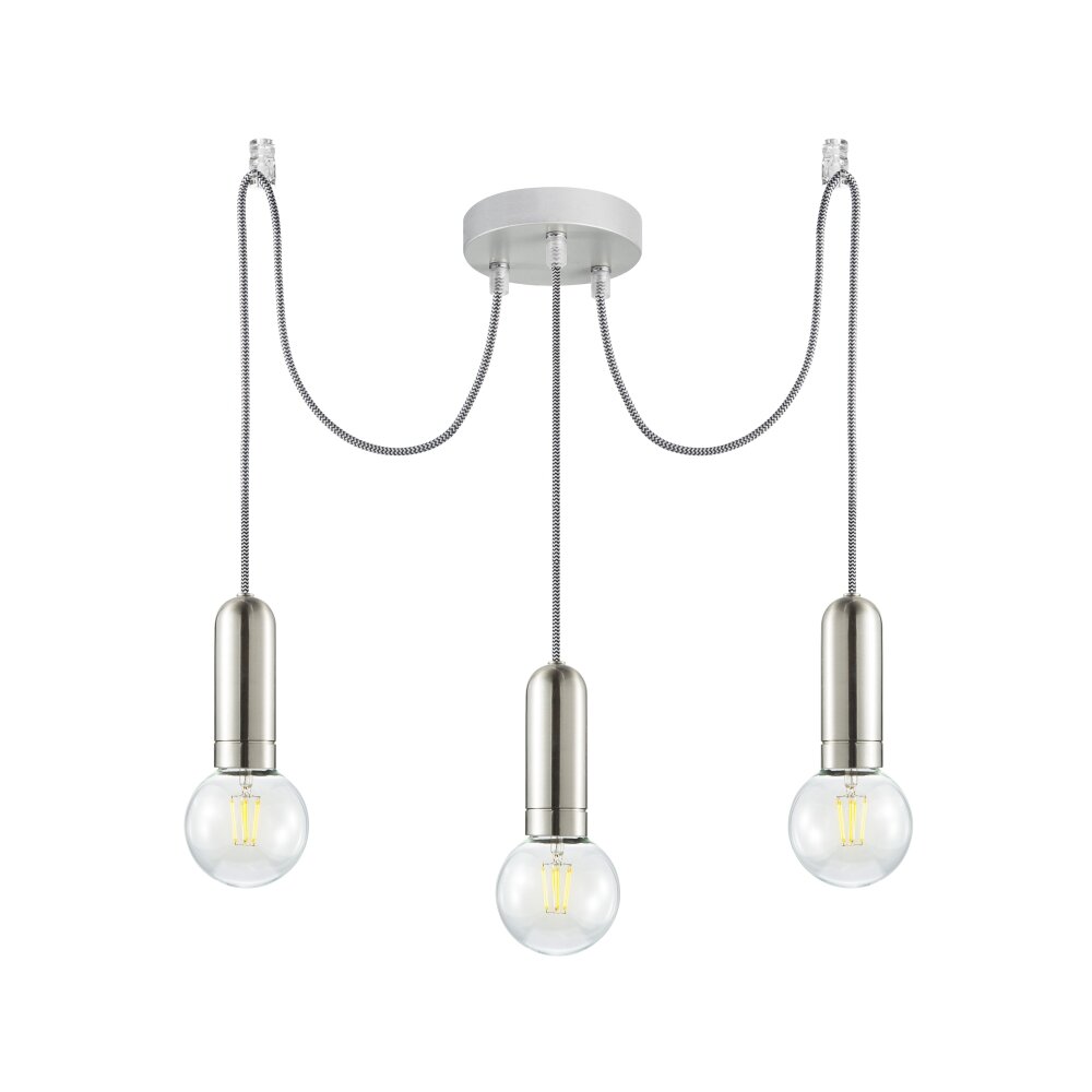 Leuchten Direkt TURN ME Pendelleuchte Edelstahl, 3-flammig main product photo