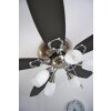 Globo JERRY Ventilator Chrom, Edelstahl, Nickel-Matt, 5-flammig