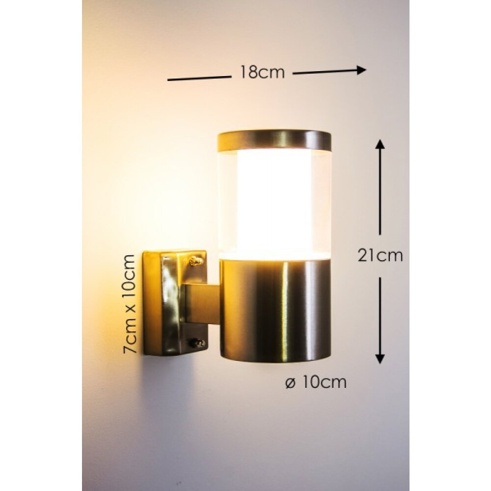 Leon Aussenwandleuchte LED Edelstahl, 1-flammig main product photo