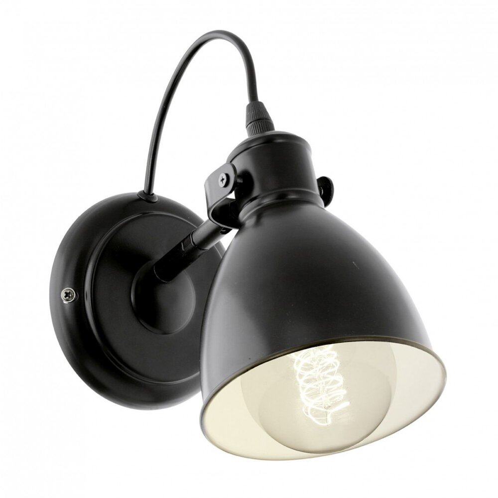 Eglo PRIDDY Wandleuchte Schwarz, Weiß, 1-flammig main product photo