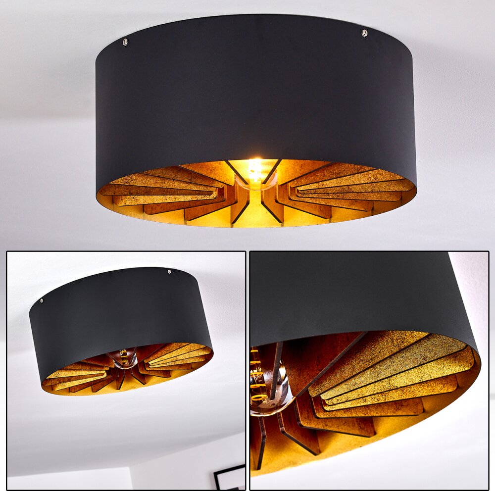 Togo Deckenleuchte Messing, Schwarz, 1-flammig main product photo