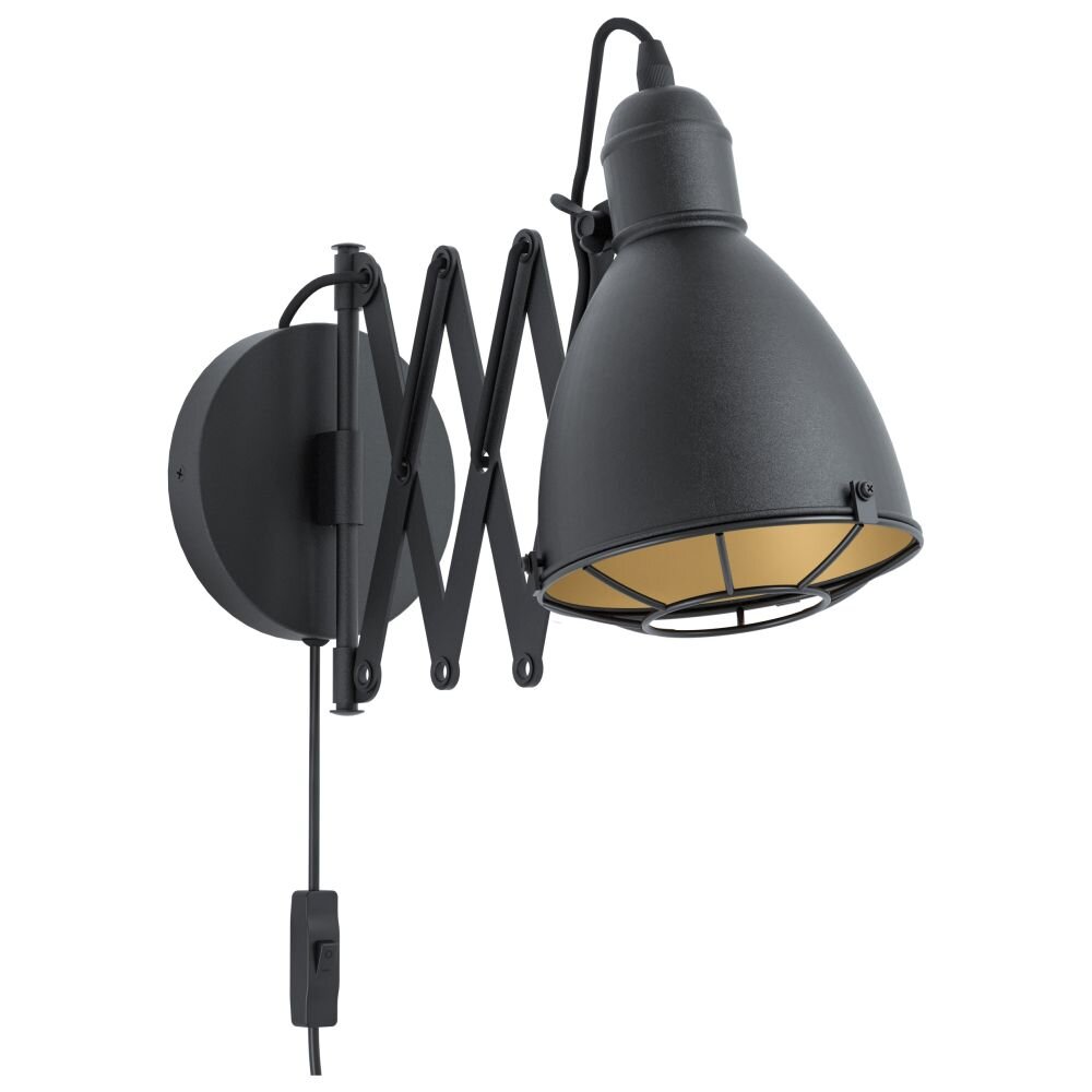 EGLO TREBURLEY Wandleuchte Gold, Schwarz, 1-flammig main product photo