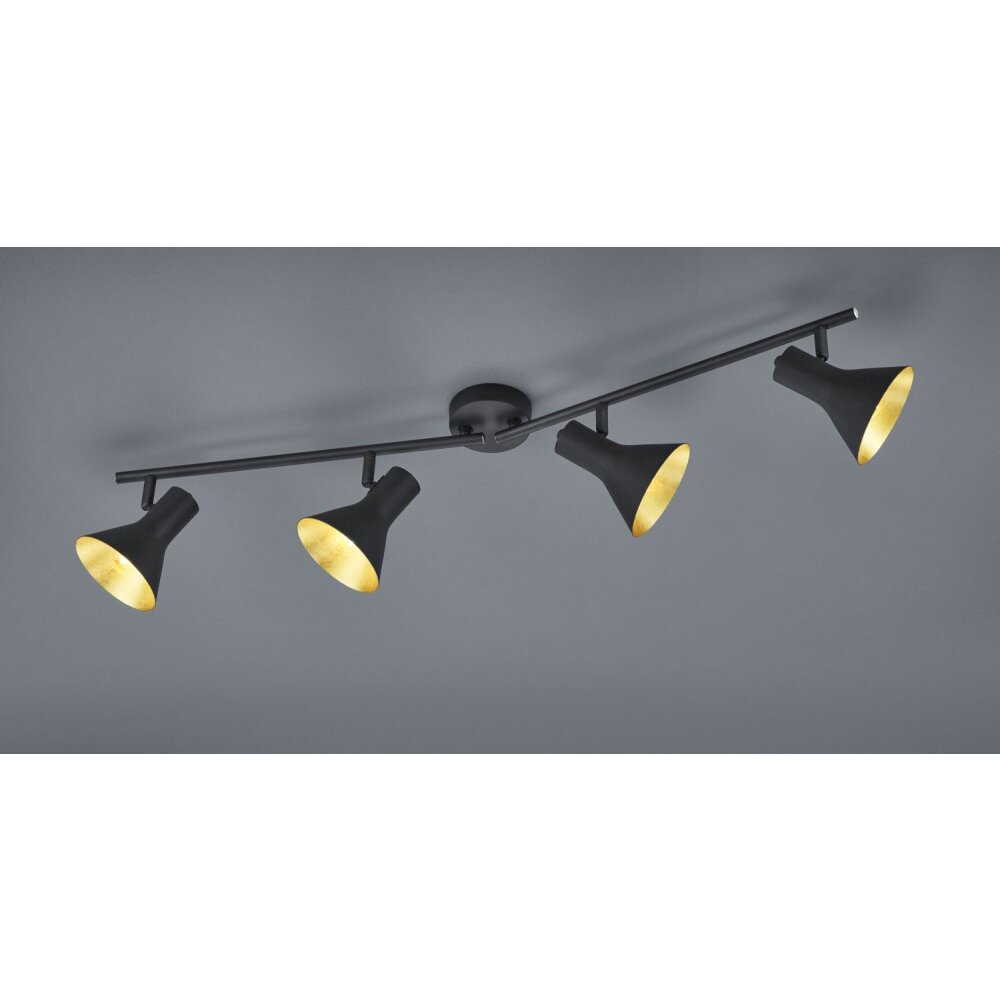Reality NINA Strahler Gold, Schwarz, 4-flammig main product photo