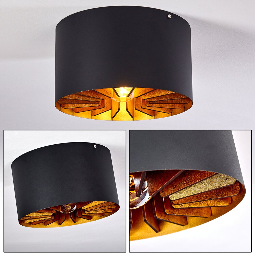 Togo Deckenleuchte Messing, Schwarz, 1-flammig main product photo