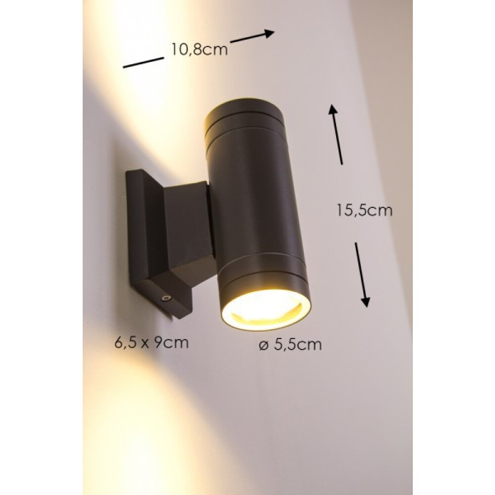 Globo Aussenwandleuchte Schwarz, 2-flammig main product photo