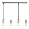 Globo FLECKI Hängeleuchte Grau, 4-flammig