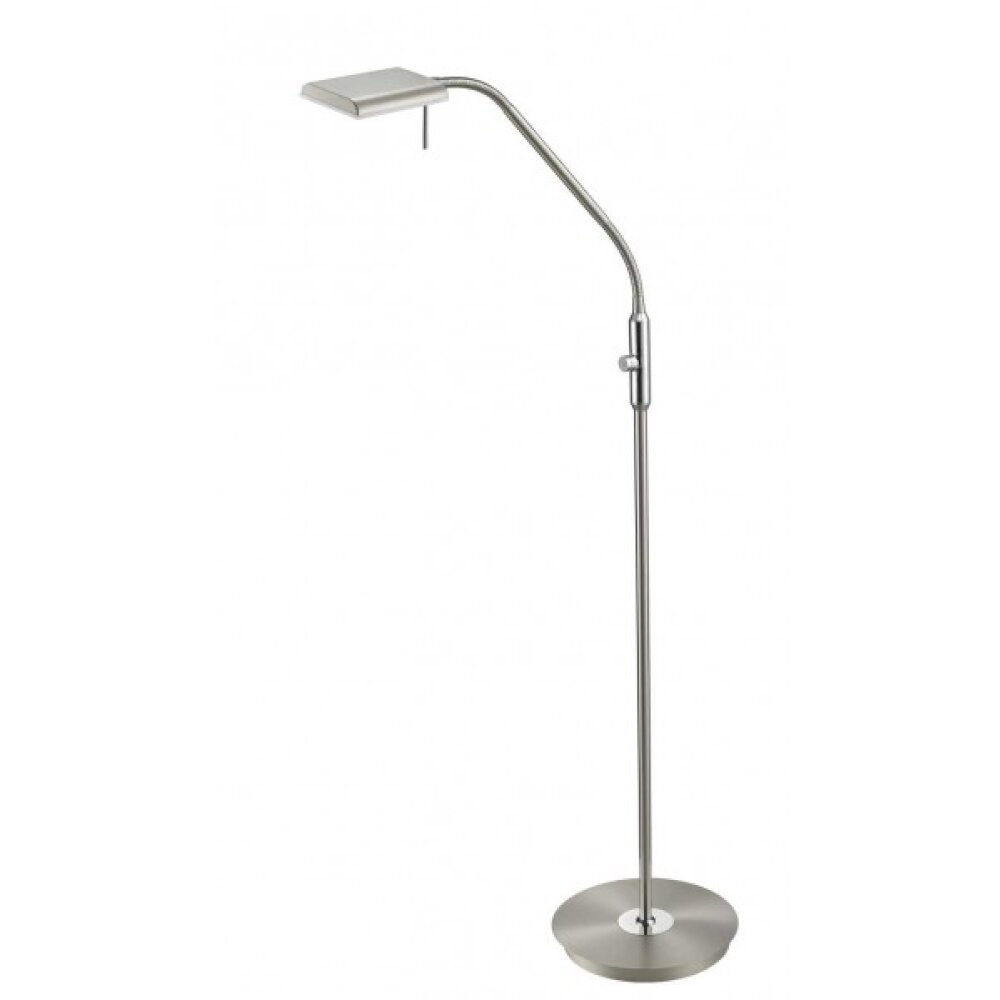 Trio Leuchten BERGAMO Stehleuchte LED Nickel-Matt, 1-flammig main product photo