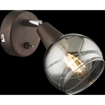 Globo Isla Wandstrahler LED Bronze, 1-flammig